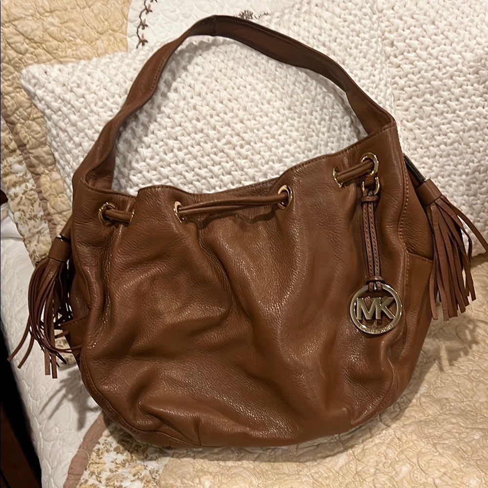 Michael Kors Brown Leather Shoulder Bag